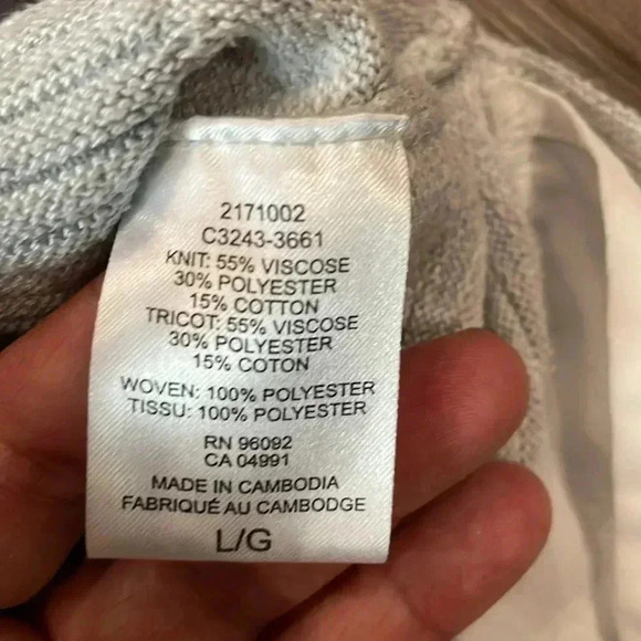 ❤️2/$30❤️[L]Hilary  Radley Women's Crew Neck LS Sweater Woven knitted - Picture 3 of 7